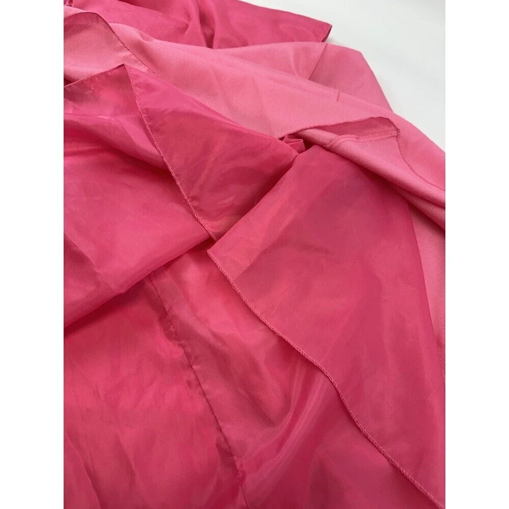 Super Mario Princess Peach Pink Dress Costume‎ Long Zip Layered Girls 140 10/12